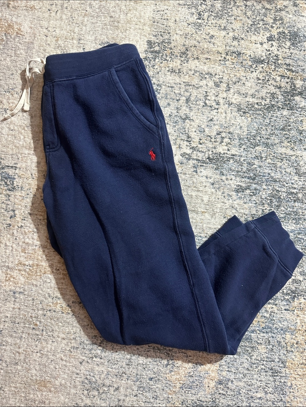 Polo by Ralph Lauren Navy Jogger Sweatpants with Red Pony